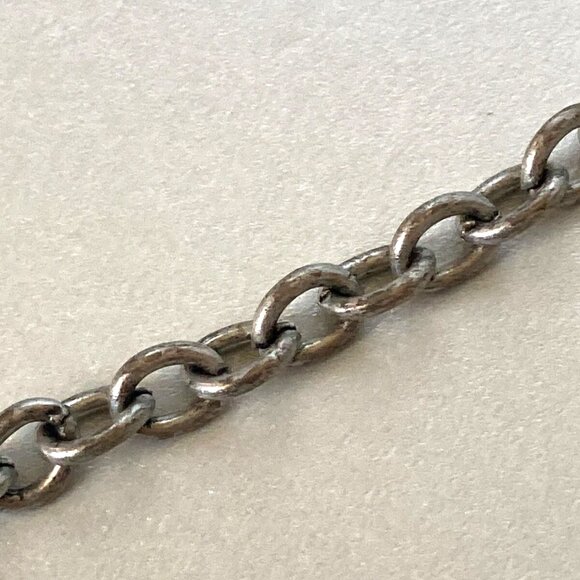 Opera Necklace Silver Tone Chain Butterfly Pendant 28 in - Picture 6 of 7